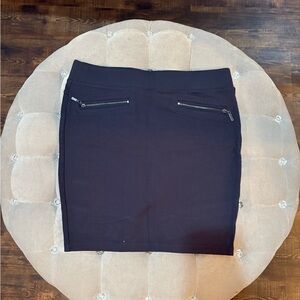 Liverpool Jeans Company Deep Blue Mini Skirt with Zip Pocket Accents